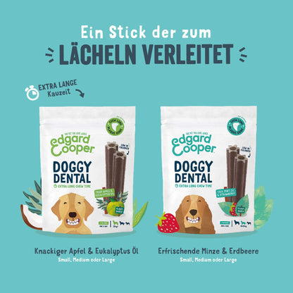 Edgard & Cooper Dental Sticks Hund Medium Eukalyptus Apfel 56 Stück
