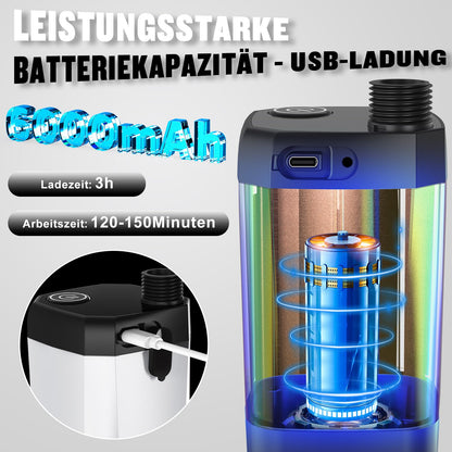 Spopal tragbare Campingdusche mit Akku 6000mAh, Pumpe und Duschkopf