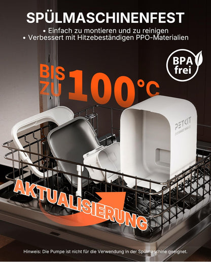 PETKIT Intelligenter Trinkbrunnen 3L, Edelstahl, kabellos mit App