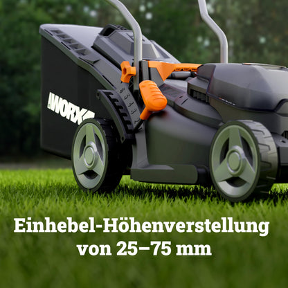 WORX WG733E Akku-Rasenmäher 20V Brushless, 33 cm, inkl. 4Ah Akku