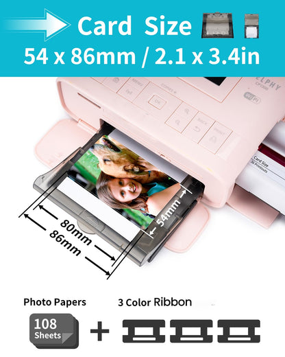 MarkField KC-108IP Fotopapier und Farbband für Canon Selphy CP1500