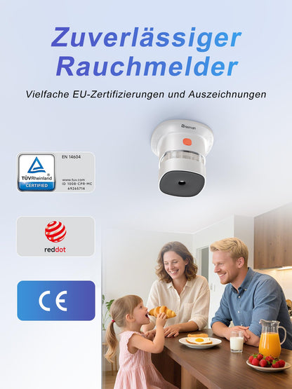 Heiman Mini Rauchmelder HS1SA 5er Set, 10 Jahre Batterielaufzeit