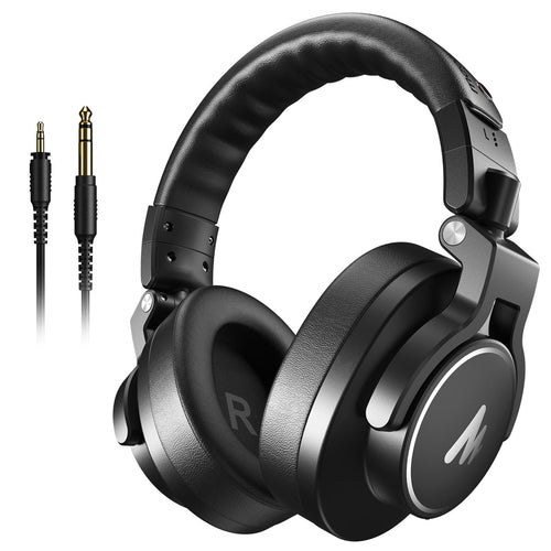 MAONO MH700 Studio-Kopfhörer Over-Ear mit abnehmbarem Kabel, schwarz – geschlossene Ohrmuscheln, faltbar