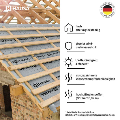 HAUSA Classic HU100 Unterspannbahn - 100g/m² 1.5x50m