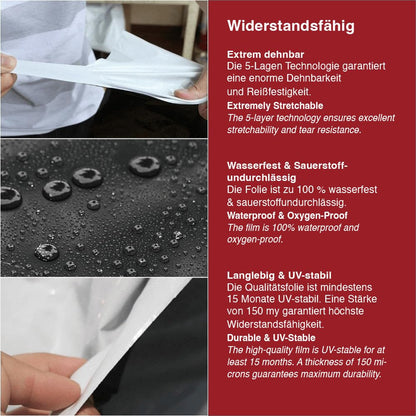 Folienkönig Silofolie Abdeckfolie 6x12m - Schwarz/Weiss