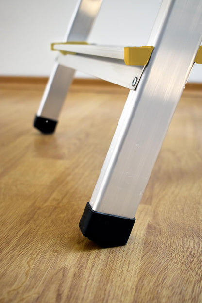 DRABEST Aluminium Mehrzweckleiter – 2x4 Stufen Beidseitig