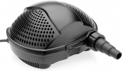 Pontec PondoMax Eco 8000 Teich Filter- & Bachlaufpumpe: Kompakte, schwarze Pumpe fördert Teichwasser für Filter/Bachlauf.