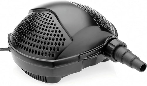 Pontec PondoMax Eco 8000 Teich Filter- & Bachlaufpumpe: Kompakte, schwarze Pumpe fördert Teichwasser für Filter/Bachlauf.