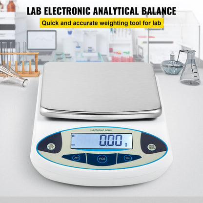 VEVOR Präzisionswaage elektronische Feinwaage – 5000g 0.01g