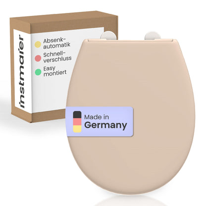 instmaier Alma WC-Sitz oval mit Absenkautomatik – Bahama Beige. Ovale Form, Bahama Beige. Sanftes Schließen des WC-Deckels dank Absenkautomatik.