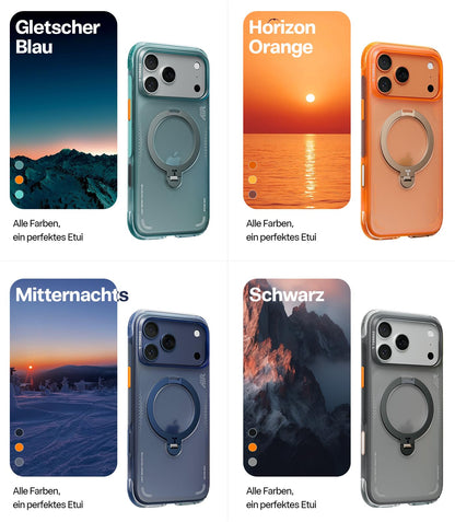 TORRAS Ostand Q3 Air Hülle iPhone 17 Pro Max mit Magnet Ständer Schwarz