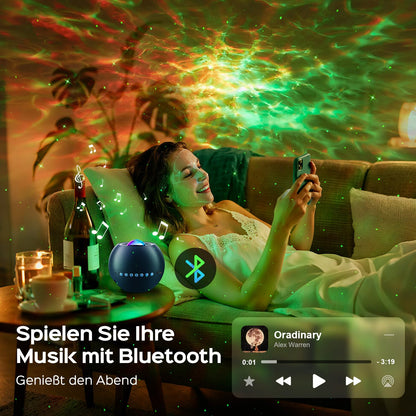 One Fire Sternenhimmel Projektor Nachtlicht mit Bluetooth, Blau