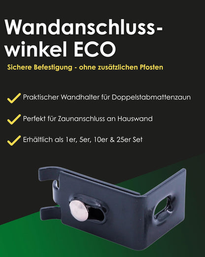 Zaundirekt Wandanschlusswinkel für Doppelstabmatten, 10 Stück