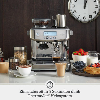 Sage The Barista Pro Siebträgermaschine - Schwarzer Edelstahl