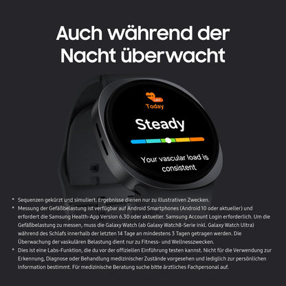 Samsung Galaxy Watch8 Smartwatch mit Galaxy AI, 40 mm, LTE, Graphite