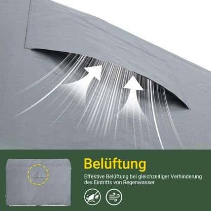 SoBuy Fahrradgarage KLS11-L-DG wetterfest für 2-4 Fahrräder grau