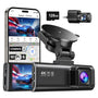 REDTIGER F7NP Dashcam 4K Dual – STARVIS 2 Sensor. Kompakte, schwarze Kamera. Zeichnet 4K-Fahrtvideos vorne & hinten zur Beweissicherung auf.