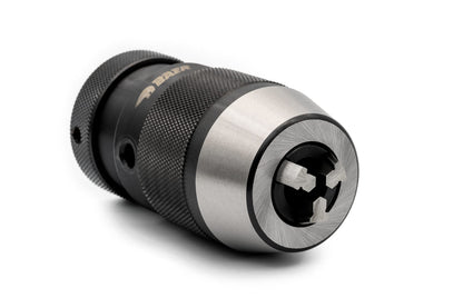 BAER Schnellspannbohrfutter 0.2-16mm - UNF 1/2 x 20 Gewinde. Zylindrisches, silbernes Metallfutter zum schnellen Spannen von Bohrern 0.2-16mm.