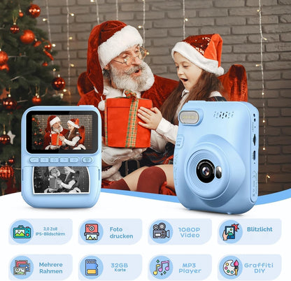 GREENKINDER H2 Sofortbildkamera für Kinder, 14 MP, 1080P, 32 GB