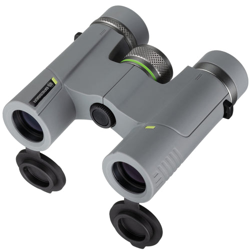 Bresser Wave 10x25 Fernglas. Kompaktes, schwarzes Fernglas. 10x Vergrößerung, 25mm Objektivdurchmesser für klare Fernsicht. Wasserdichtes Design.