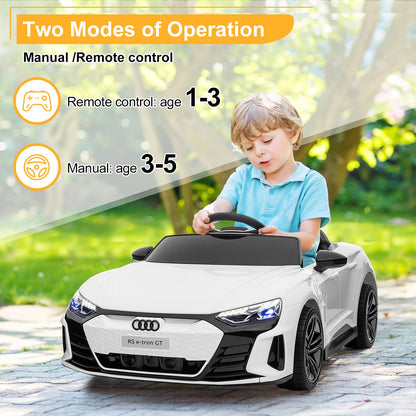 LEADZM Elektroauto 12V mit Fernbedienung Kinderfahrzeug - Weiss