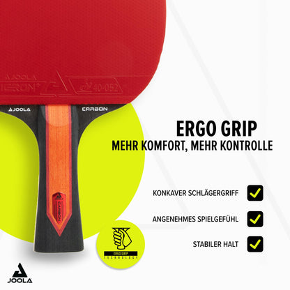 JOOLA RED Carbon Tischtennisschläger mit Magnetbox