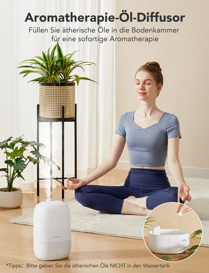 GoveeLife Smart Luftbefeuchter H7140, 3L Ultraschall mit Nachtlicht