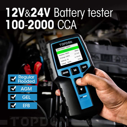 TOPDON BT200 Autobatterietester & Generatorprüfer 12V 24V
