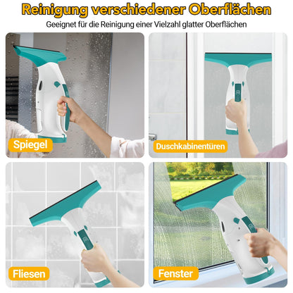 Eave Akku Fenstersauger mit 28 cm und 17 cm Abziehklingen