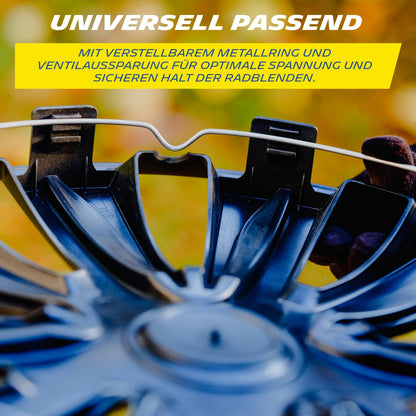 Michelin Radkappen MX-MS 15 Zoll Silber mit Chromring, 4er Set