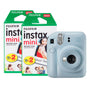 Fujifilm INSTAX Mini 12 Sofortbildkamera Pastellblau, 40 Aufnahmen mit Selfie-Spiegel und Nahaufnahmemodus