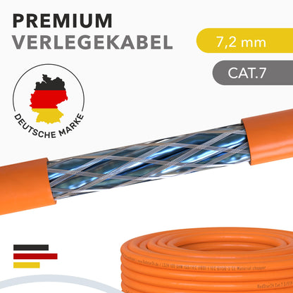 RedStar24 CAT 7 Verlegekabel 100m S/FTP 10Gbit halogenfrei