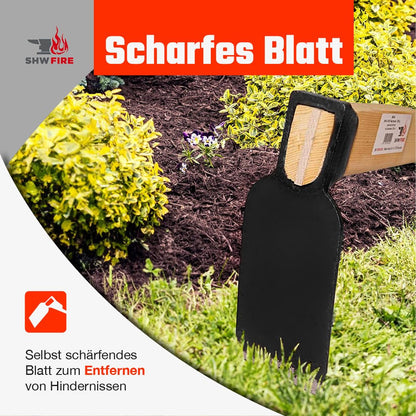 SHW-FIRE Hartboden-Reuthacke, Spezialstahl, 135 cm Eschenholzstiel
