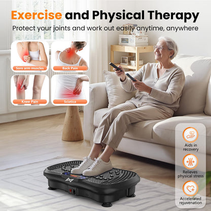 AXV Vibrationsplatte SLIM, Ganzkörpertraining, 120 Stufen, Bluetooth