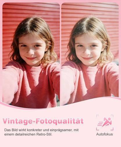 EJXHKNF M03 Digitalkamera 50MP Kompaktkamera 1080P mit 16x Zoom, Rosa