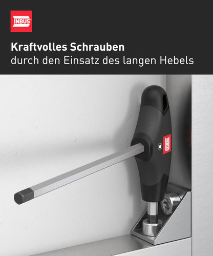 INBUS 70129 T-Griff-Schraubendreher-Set 8tlg 2–10 mm HybridTouch