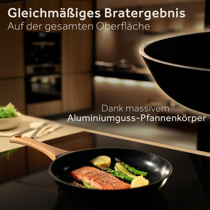 ZWIEGER BLACK STONE NORDIC Keramik Pfannenset 20, 24 und 28 cm