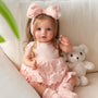 BABESIDE Reborn Puppe Mädchen 50cm - Langes Haar, Stoffkörper. Realistische Mädchenpuppe mit langem Haar; weicher Stoffkörper. Zum Spielen & Sammeln.