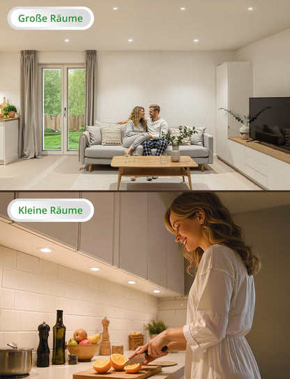 HOMEOW LED Einbaustrahler 20er Set, 4W 230V, IP44, 3 Farbtemperaturen