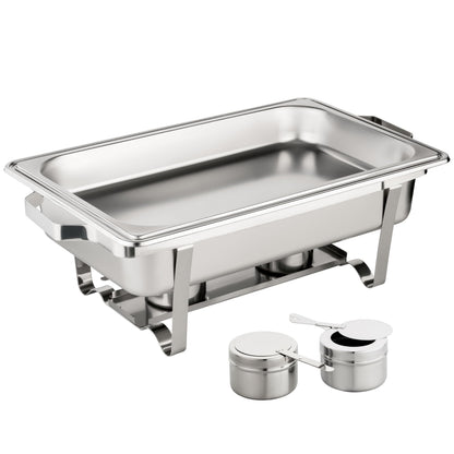 Morleos Chafing Dish Edelstahl Speisewärmer GN 1/1 9 Liter