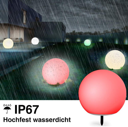 infray ANICEMOON Solarkugel 30 cm, Solarleuchte für aussen, IP67