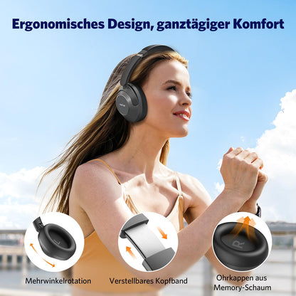 EarFun Wave Pro Bluetooth Over-Ear-Kopfhörer mit ANC und LDAC