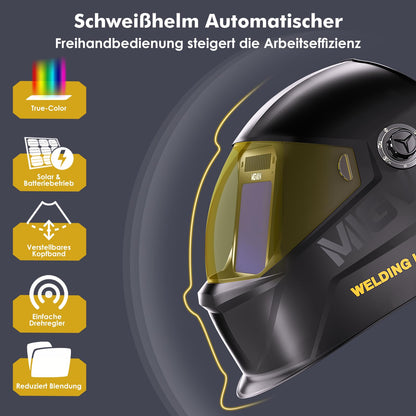MIGVAN Automatik-Schweisshelm H21 True-Color DIN 4/5-9/9-13