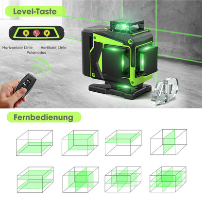 Pdgrid Kreuzlinienlaser MW3-16G, 4x360° grün, selbstnivellierend