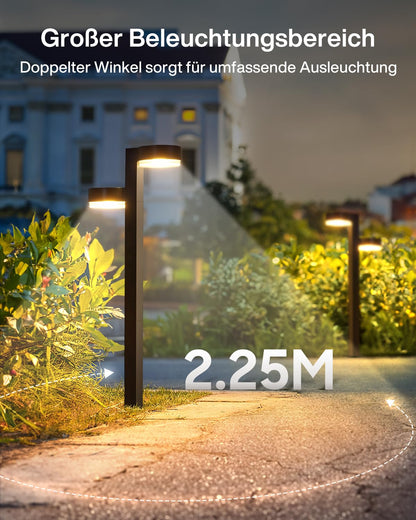 GEARLITE Solarleuchten für Aussen, 4er-Set, warmweiss, IP65