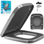 KESSER WC-Sitz mit Absenkautomatik und Quick-Release aus Duroplast, weiss, ovale Form