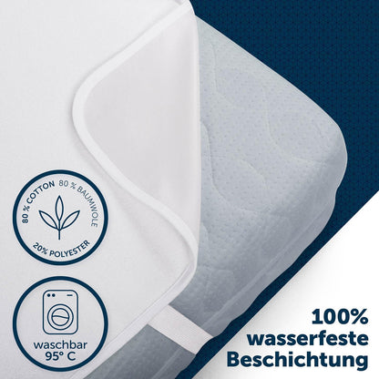 Blumtal Matratzenschoner 160x200 cm 2er Set wasserdicht OEKO-TEX