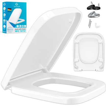 KESSER WC-Sitz mit Absenkautomatik und Quick-Release aus Duroplast, weiss, Softclose