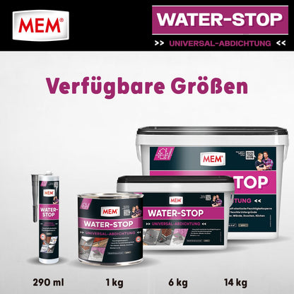 MEM Water Stop Universalabdichtung Feuchtigkeitssperre 6 kg Grau