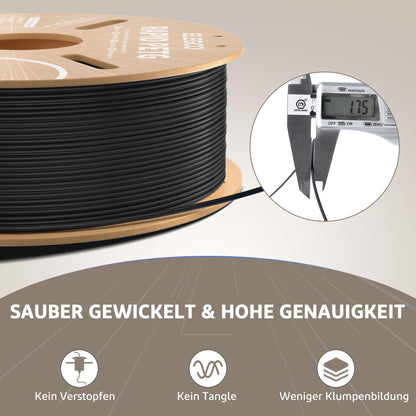 ELEGOO Rapid PETG Filament 1.75 mm Schwarz 4 kg High Speed 600 mm/s